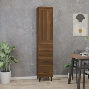 3115467 vidaXL Dulap înalt, Stejar brun, 35x34x180 cm, lemn compozit