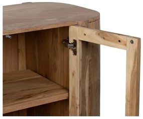 Vitrină în culoare naturală din lemn de acacia 180x80x40 cm Creel – Ixia