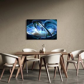Tabloul fractalilor în albastru (90x60 cm)