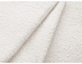 Canapea albă extensibilă cu tapițerie din țesătură bouclé 247 cm Jodie – Micadoni Home