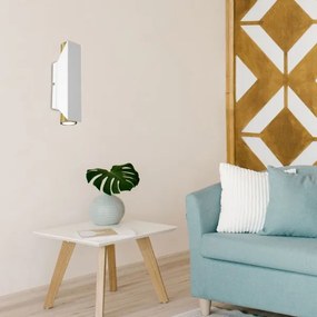 Aplică WALL 2xGU10/8W/230V albă/alamă