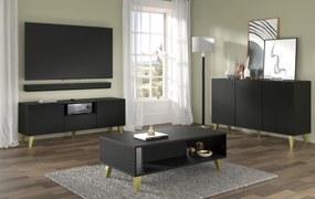 Dulap HG 150 3D Rowanna (Negru lucios + Auriu). 1125105