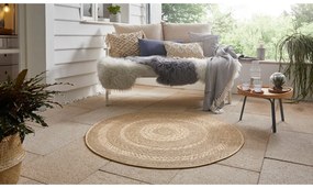 Covor adecvat interior/exterior NORTHRUGS Almendro, Ø 160 cm, bej