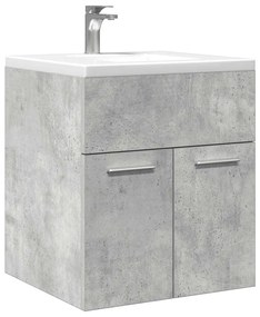 vidaXL Dulap de chiuvetă baie, gri beton 41x38,5x46 cm lemn prelucrat