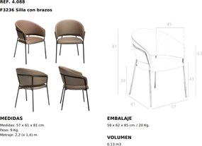 Scaun tapitat design italian Oretha AC 4088-F3236
