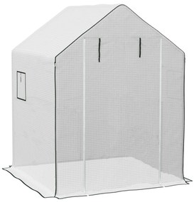 Outsunny Husă de înlocuire pentru seră de grădină 140 x 143 x 190 cm cu fereastră și ușă cu fermoar anti-UV | Aosom Romania