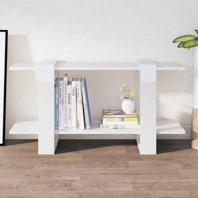 vidaXL Bibliotecă, alb extralucios, 100x30x51 cm, lemn compozit