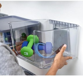 Coș frontal deschis și suport din plastic reciclat iD Wallspace - iDesign