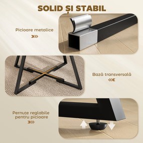 HOMCOM Masă de dining 4 locuri, 100 cm rotundă, bucătărie industrială, poliță de depozitare, maro rustic. | Aosom Romania