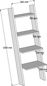 Biblioteca / etajera carti , Solid Homs, nuc, 150 cm x 56 cm x 30 cm, PAL