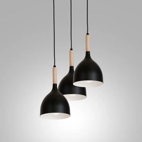 Lustră pe cablu NOAK WOOD 3xE27/60W/230V