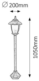 Rabalux 8480 - Corp de iluminat exterior MADRID 1xE27/60W/230V