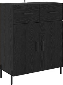 vidaXL Bufet cu sertar Stejar Negru 69,5 x 34 x 90 cm Lemn compozit