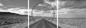 Tabloul cu autostrada (cu ceas) (90x30 cm)