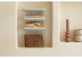 Cutii depozitare Brabantia Tasty+ Stackable 1008882, 1.5L/3.5L, Fara BPA, Inchidere etansa, Gri deschis