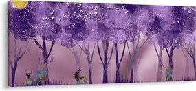 Tablou - Cerbi în pădurea magică (120x50 cm)
