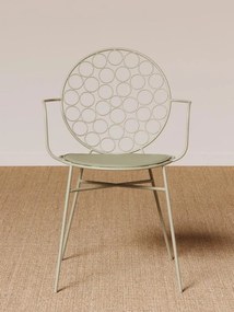 Scaun de exterior, verde, din metal, Bubble