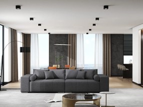Canapea extensibilă dumonde cu ladă de depozitare si sezut confortabil din spuma high-density, Marbela Enjoy Grafit XXL 295x100 cm