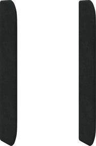 vidaXL Ureche pentru Tăblie Negru 80 x 16 x 4 cm Catifea