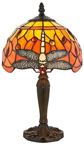 Endon 64091 - Lampă de masă Tiffany DRAGONFLY 1xE14/40W/230V Ø 20 cm
