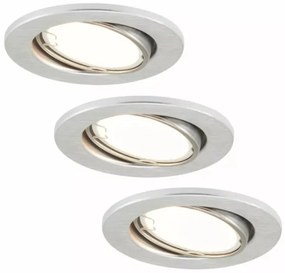 SET 3x corp de iluminat LED pentru baie 1xGU10/3W/230V IP23 argintiu Briloner 7221-039