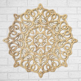 DUBLEZ | Mandala geometrică pentru perete, realizată din lemn