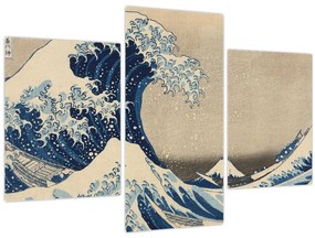 Tablou - Katsushika Hokusai, Under the Wave off Kanagawa, reproducere (90x60 cm)