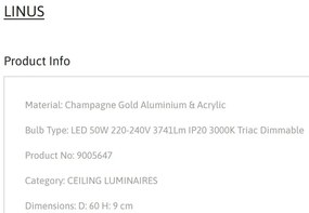 Plafoniera LED dimabila design circular LINUS D-60cm