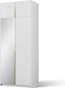 Dulap Alera II with top extension – Hinged – cu oglindă – 100x58x250 cm – Alb – Alera II with top extension – Hinged Dulap – Varianta 1