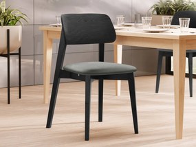 Scaun sufragerie KD 63 (Negru + Gri închis) . 1103451