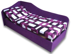 Pat de o persoană (canapea) 80 cm Abigail (Gusto 10 + violet 49) (S). 793050