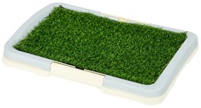PawHut Toaletă pentru câini litieră cu covor de gazon artificial tavă și grilaj 46,5 x 34 cm | Aosom Romania