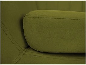 Canapea cu tapițerie din catifea Mazzini Sofas Sardaigne, 158 cm, verde