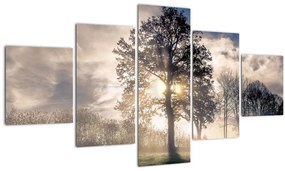 Tablou cu copac în ceață (125x70 cm), în 40 de alte dimensiuni noi