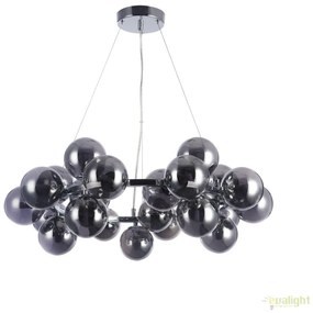 Lustra deosebita cu 25 de surse de lumina Dallas, crom/ fumuriu MYMOD548PL-25CH