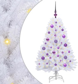 vidaXL Brad de Crăciun artificial cu ramuri articulare Alb 120 cm