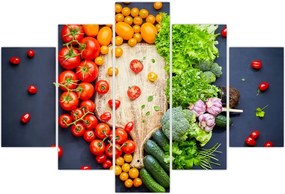 Tablou - Masa plină cu legume (150x105 cm)