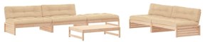 3186123 vidaXL Set mobilier relaxare de grădină & perne 6 piese lemn masiv pin