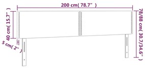 Tablii de pat, 2 buc, gri inchis, 100x5x78 88 cm, catifea 2, Morke gra, 200 x 5 x 78 88 cm