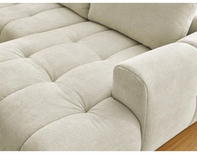 Colțar bej extensibil/cu spațiu de depozitare (cu colț pe partea stângă/în formă de "U") Fuji – Bobochic Paris