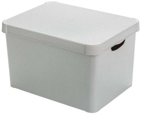Cutie de depozitare Curver - dimensiunea L, cu buline