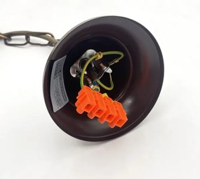 Candelabru ANTON cu lanț, 5 x E14 / 15W / 230V, bronz