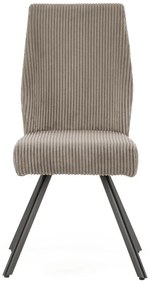 Scaune de dining gri-deschis 2 buc. din catifea reiată Anibal – Marckeric