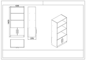 Set mobilier de birou VO19-BA