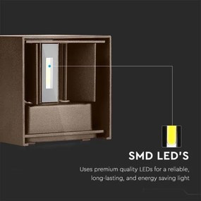 Aplică LED de exterior LED/11W/230V 3000K IP65 maro