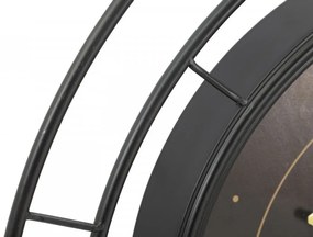 Ceas decorativ negru din MDF si metal, ∅ 70 cm, Fashion Dark Mauro Ferretti