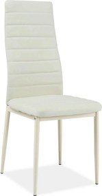 Scaun tapitat H261 BIS, crem, piele ecologica/metal, 40X38X96 cm