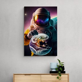 Tablou cosmonaut într-o atmosferă necunoscută