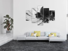 Tablou - Floare în alb-negru (150x105 cm)