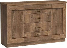 Comoda TEDY TYP T6, stejar lefkas, PAL melaminat, 140x44x90 cm